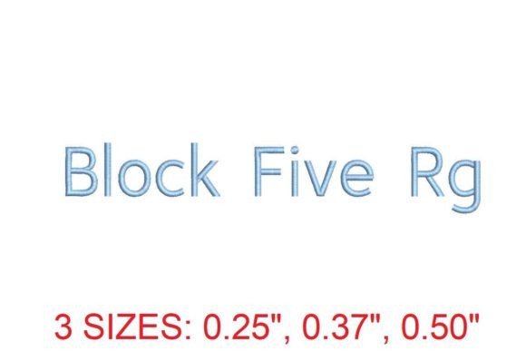 Block Five Rg Embroidery Font Review