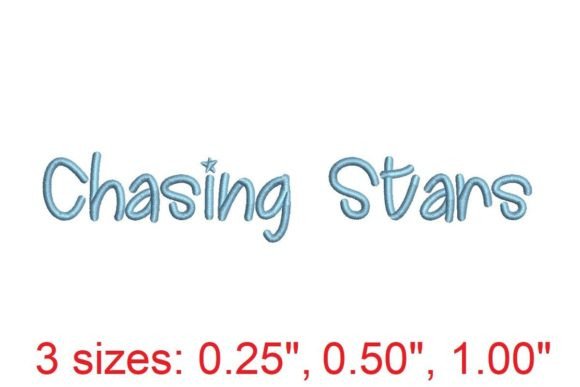 Chasing Stars Embroidery Font Review