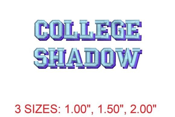 College Shadow Embroidery Font Review