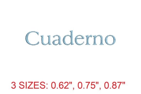 Cuaderno Embroidery Font Review