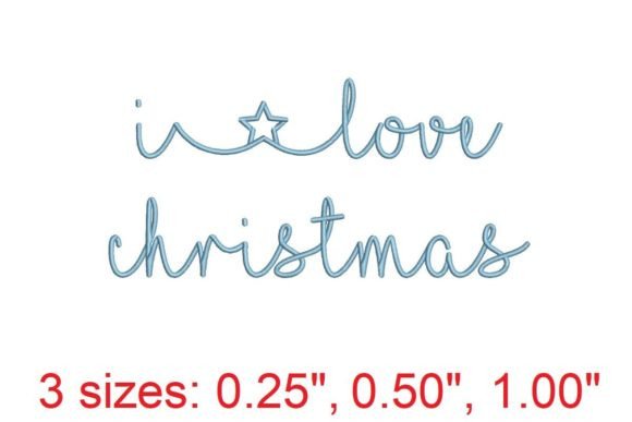 I Love Christmas Embroidery Font Review