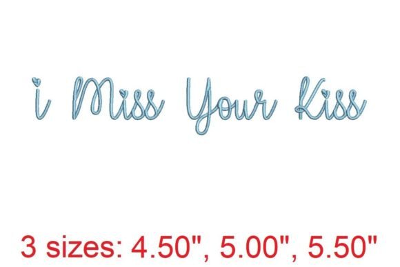 I Miss Your Kiss Embroidery Font Review