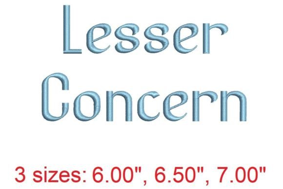 Lesser Concen Embroidery Font Review
