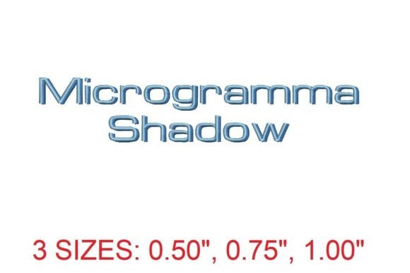 Microgramma Shadow Embroidery Font Review