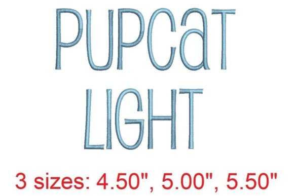 Pupcat Light Embroidery Font Review