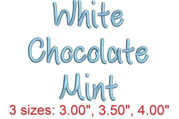 White Chocolate Mint Embroidery Font Review